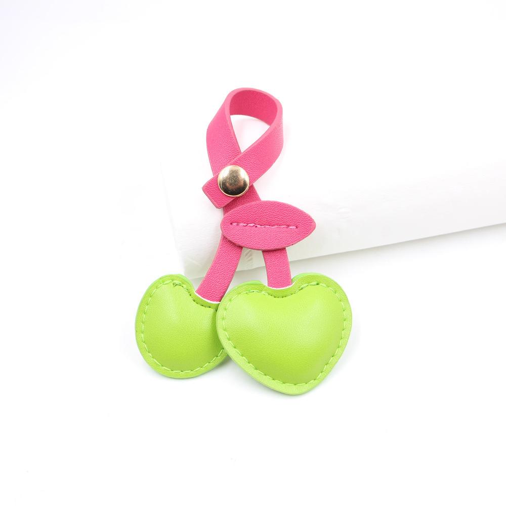 Countryside Style Cherry Leather Bag High-end Pendant Cherry Retro Versatile Bag Keychain Pendant