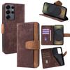 For Samsung Galaxy S25 Ultra Case RFID Blocking Color Splicing PU Leather Wallet Phone Cover