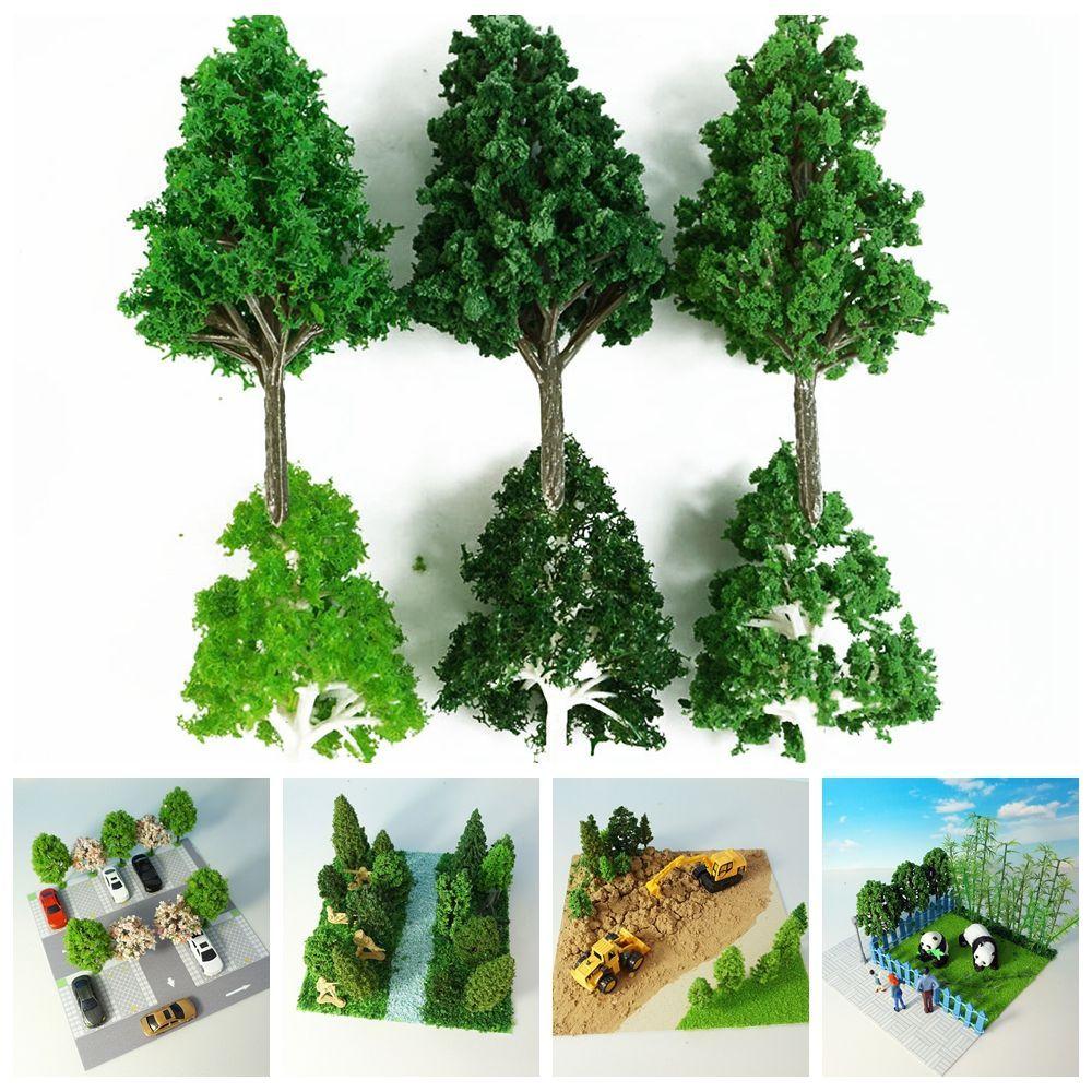 30PCS Miniatures Scene DIY Train Park Model Trees Railroad Layout Scenery