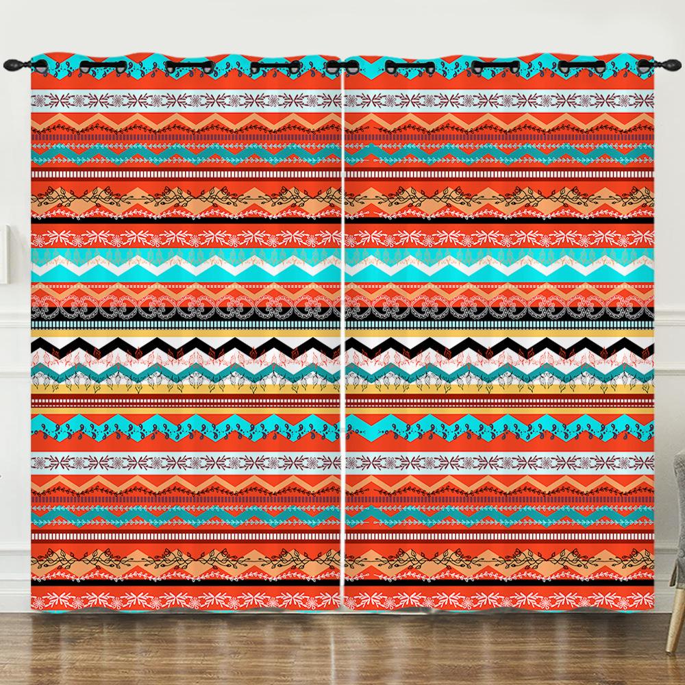 Série de Impressão Fresca 3D Cortina de Impressão Digital Blackout E Ilhós