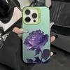 Purple ice rose is suitable for Apple 17Promax mobile phone case personalized vitality case iPhone16/15/14 Europe and America 13