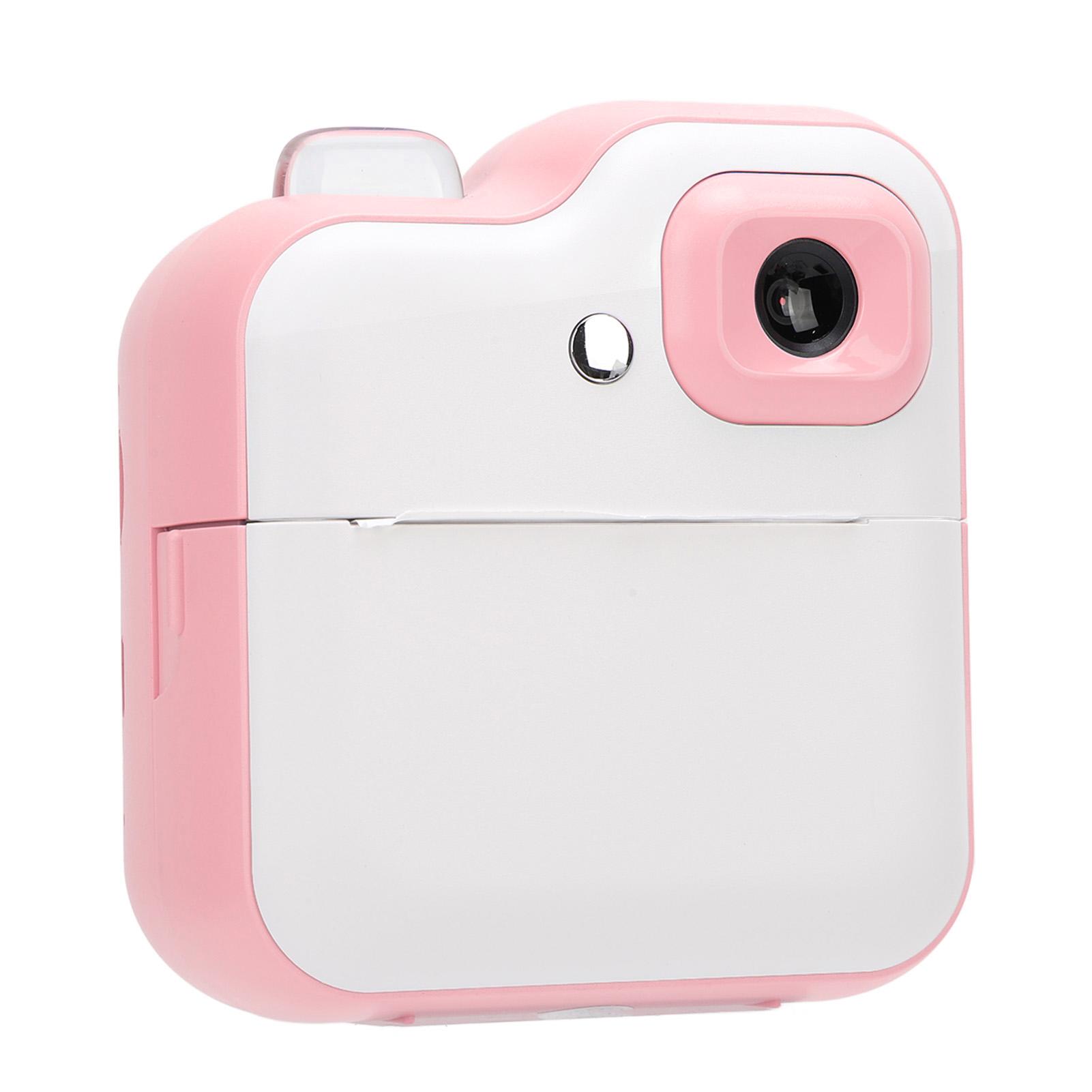 

Камера мгновенной печати для детей с экраном 2,4 дюйма, 48 МП, цифровые видеокамеры для малышей с 2 рулонами печати розовый