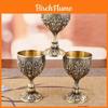 Metal Pumpkin Shape Whiskey Glass With Elegant Relief For Home Bar Decor