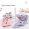 High-density Coral Velvet Parent-child Dry Hair Cap Cartoon Embroidered Dry Hair Cap Bath Cap Headband