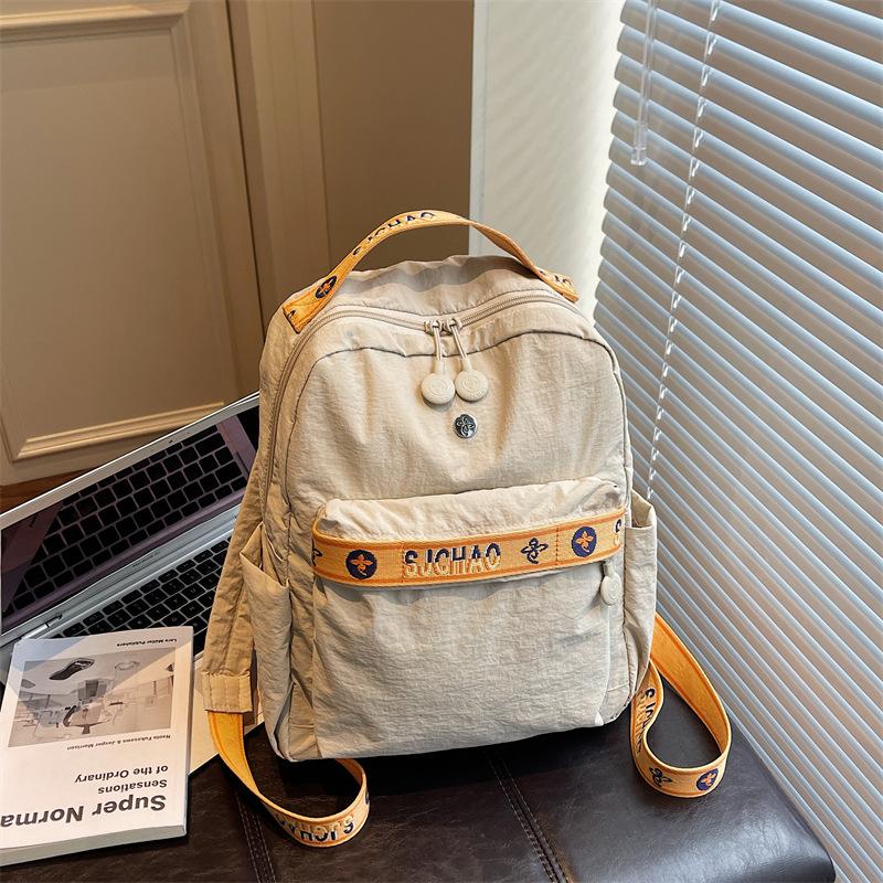 Handheld Backpack Women S Fashion Simple Travel Backpack Casual Light Student Class Bag Large Capacity Mommy Bag