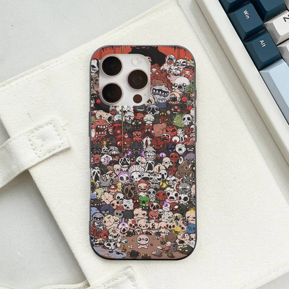 Game The Binding Of I-Isaac Corrugated Stripe Phone Case For IPhone 17 16 15 14 13 12 11 Pro Max Plus Pro Shockproof Cover