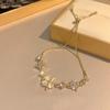 Women Gold Four Leaf Clover Bracelet Adjustable Delicate Bangle Wedding Party Jewelry Gift