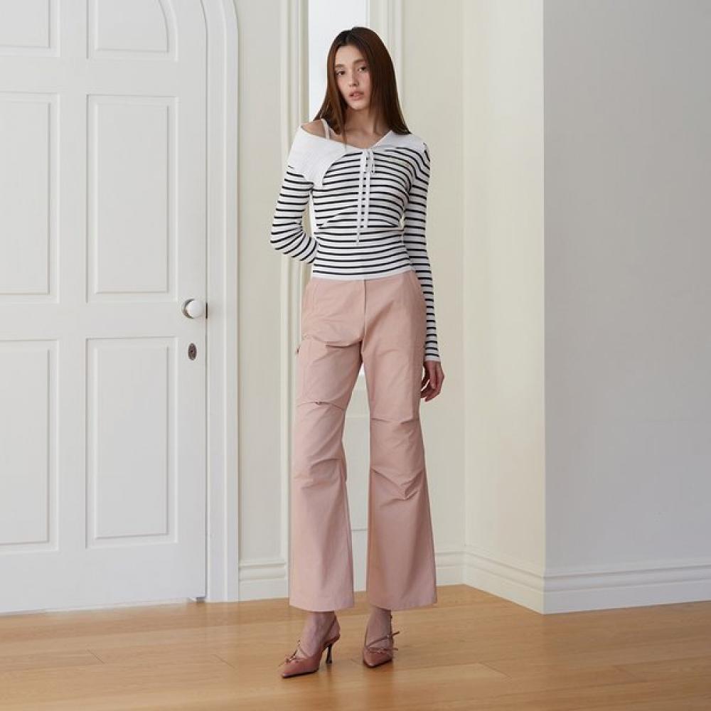 Big Collar Asymmetrical Knit Top Es2okl05 