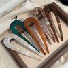2PC 2025 New U Shaped Hair Stick Vintage French Hair Pin Women Acetate Hair Accessories DIY Retro Hairstyle Tool New Hair Clips