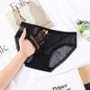 Transparent Breathable Women's Mesh Panties Bow Edge Body Sculpting