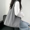 Retro Polka Dot Canvas Tote Bag - Versatile, Large Capacity Shoulder Bag for Women and College Students