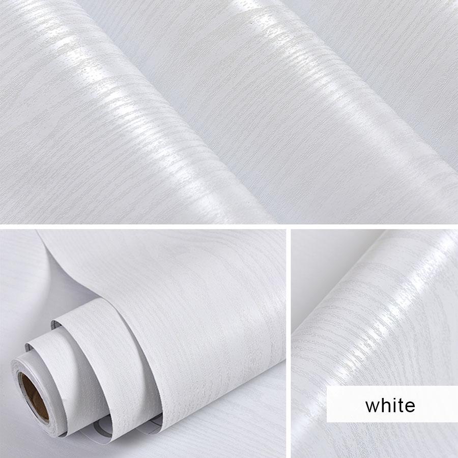 Pearl White DIY Decorative Film PVC Self Adhesive Wall Paper Furniture Renovation Stickers Kitchen Cabinet Waterproof Wallpaper