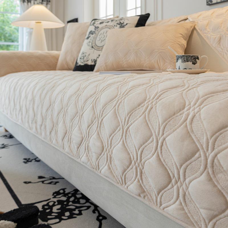 Nordic Plush Sofa Cushion 2026: All-Season, Non-Slip Seat Cover for Living Room.