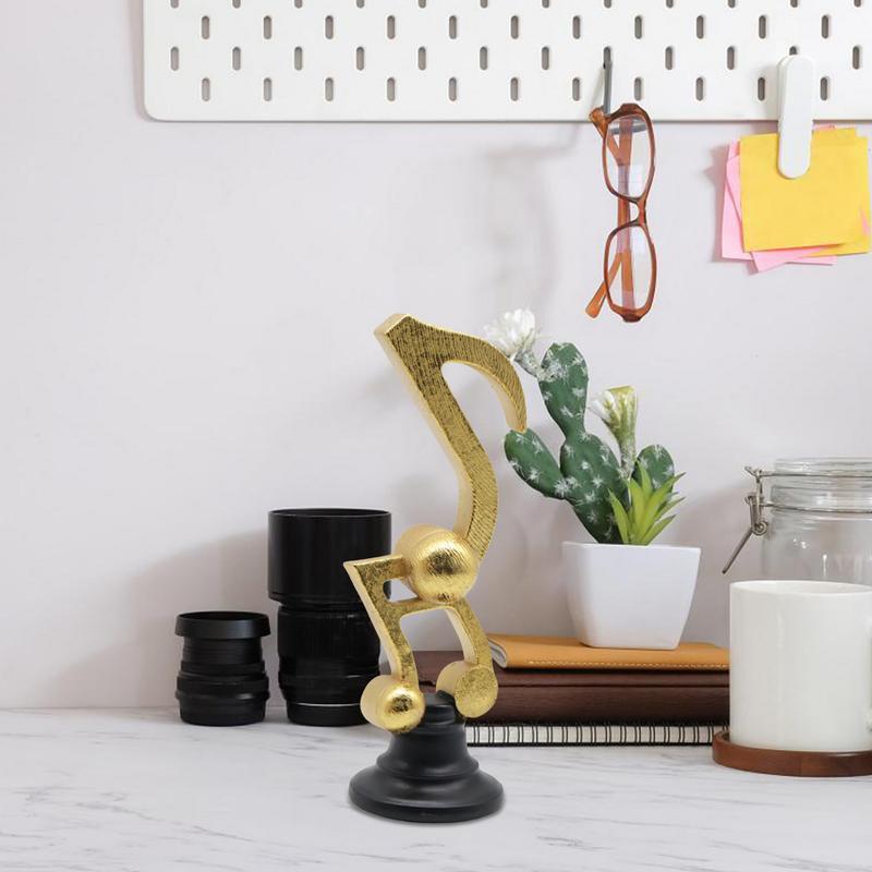Musical Note Statue Desktop Resin Note Figurines Decor Modern Simple Design Sculpture Decoration for TV Cabinet Living Room Stud