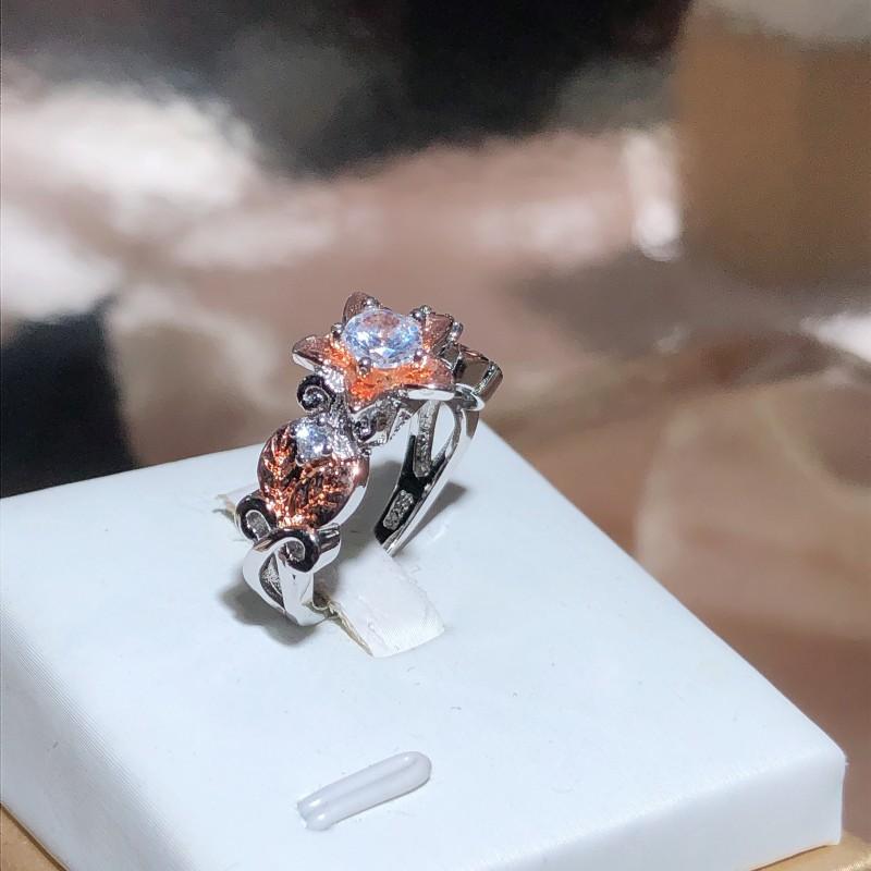 Creative Personality Gold Flower Ring for Women Fashion Versatile Ring
