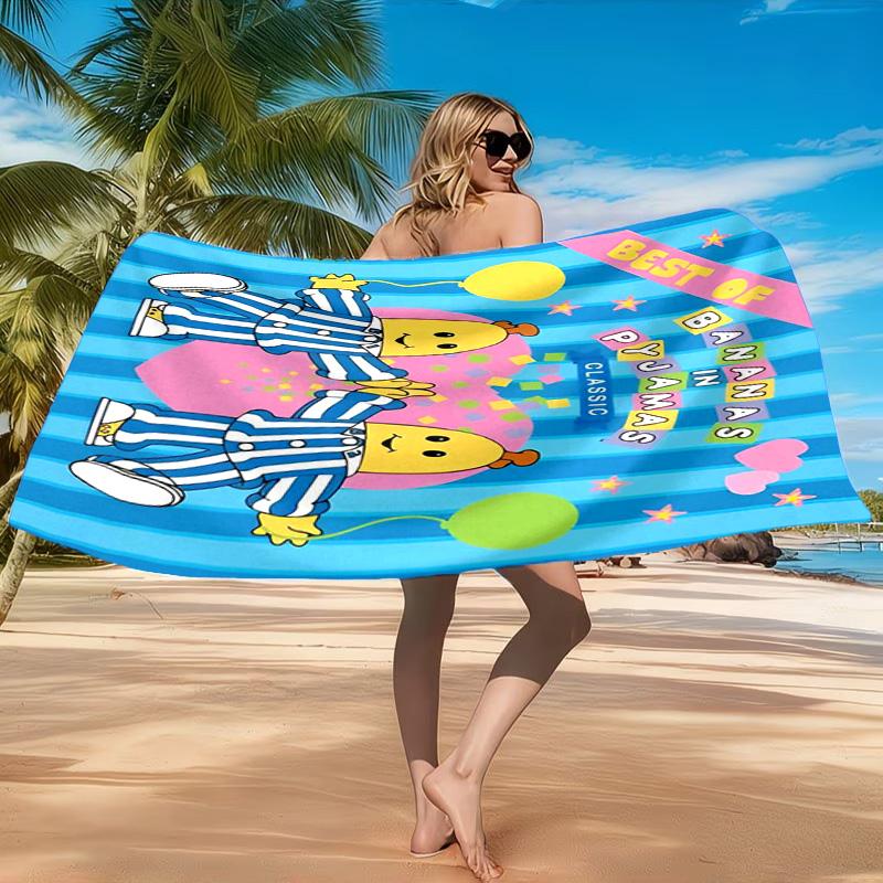 Bananas In Pyjamas Classic Beach Towel, Quick-drying, Easy to Care for, Suitable for Both Fitness and Beach Vacations,Sports Essential