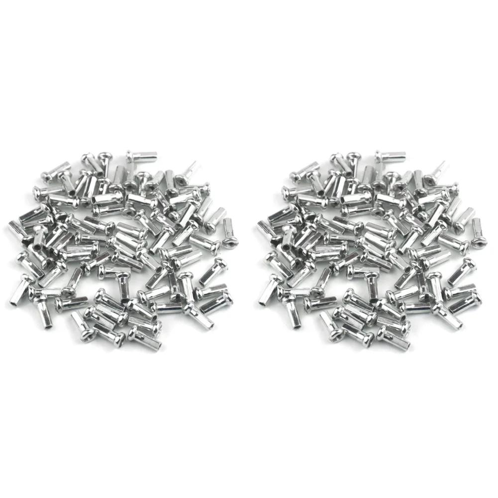 50pcs MTB Bike Spoke Nipples Replacement 14G 2.0mm Aluminum Alloy MTB Bike Spokes Nipples Road Bicycle Road Bicycle Accessories