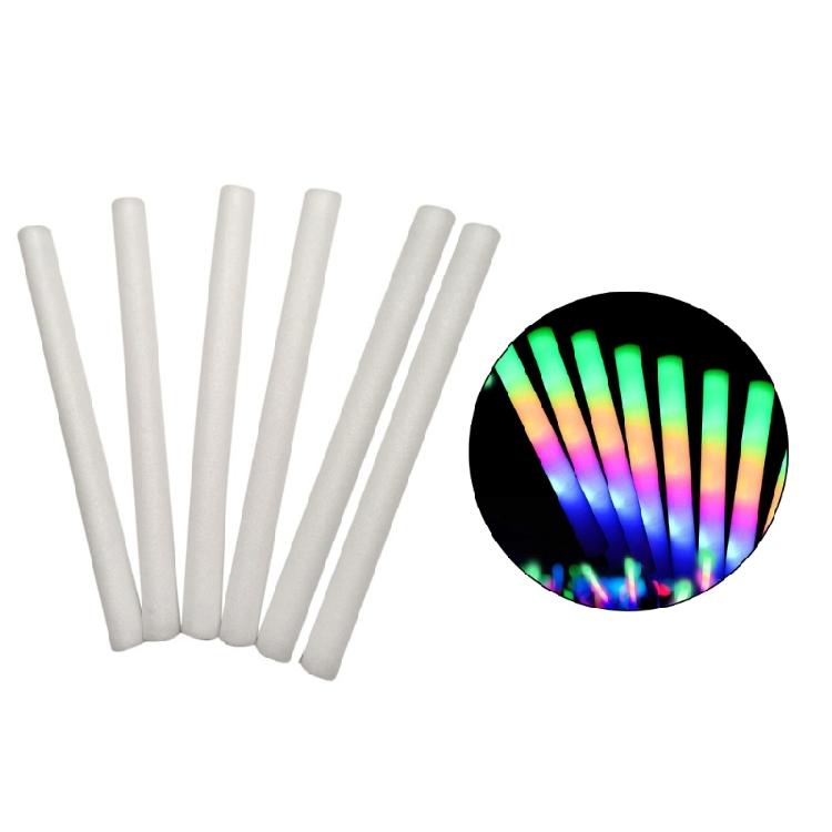 12 Count Foam Glowing in Dark Sticks Color Changing Flashing Modes Party Supplies for Event Weddings Festivals