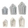 3D Casa Castiçal Silicone Molde DIYs Cimento Gesso Argila Castiçal Resina Ornamentos Moldes Decorações Para Casa