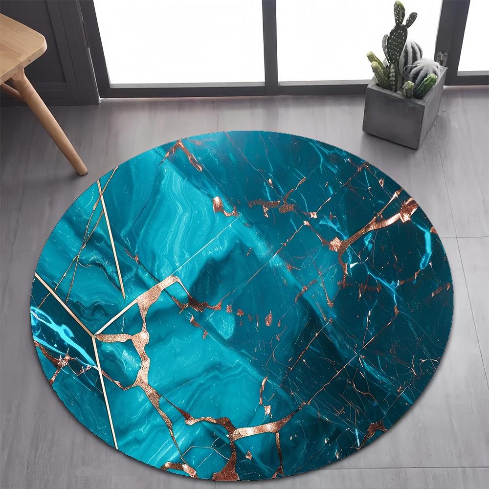 26 Style New Luxurious Marble Colour Nature Black Gold Round Carpet Rug for Bedroom Living Room Decoration,pet Decor Floor Mat