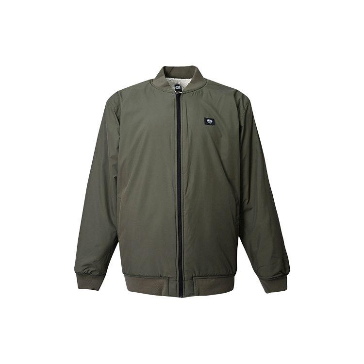 Vans Velvet Jackets Men's Green Baseball Collar Moderate VN0A5KLN0CT