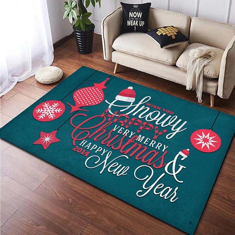Christmas New Year Gift HD Printing Area Carpet, Living Room Sofa Decorative Carpet, Anti-skid Mat, Alfombras Direct Shipment