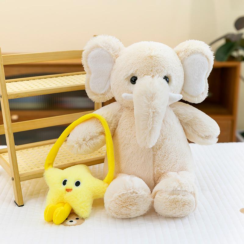 

Плюшевая игрушка слон - Мягкая утешительная кукла для младенцев и детей, Идеальный подарок на день рождения 40 cm