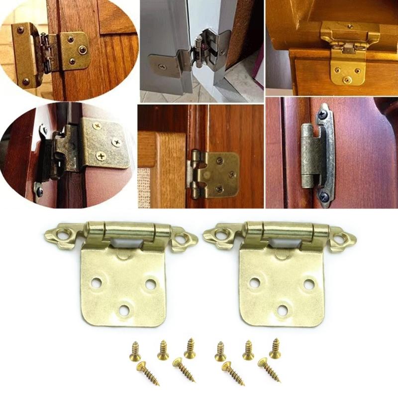 10 Pezzi Cerniere per Mobili a Chiusura Automatica Cerniere Semi Nascoste per Mobili da Cucina Ferramenta per Mobili Antichi Facili da Installare
