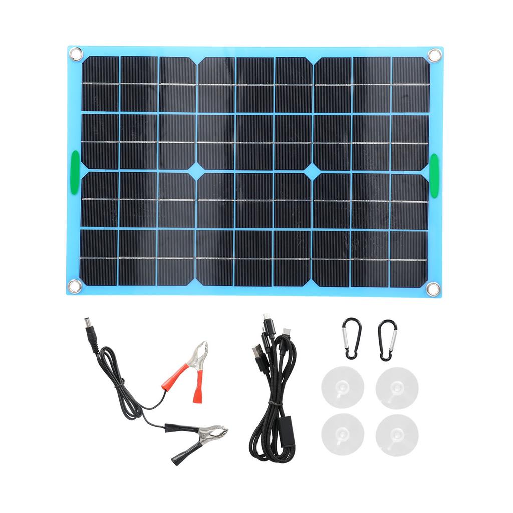 Solar Panel Monocrystalline Silicon Portable 20W USB Power Supply Charger for Battery