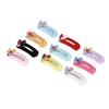 10pcs Bow Pattern Pet Hair Clip Slim Build Floral Look Puppy Head Flower Mini Size Rich Color Pet Party Decor Birthday Party