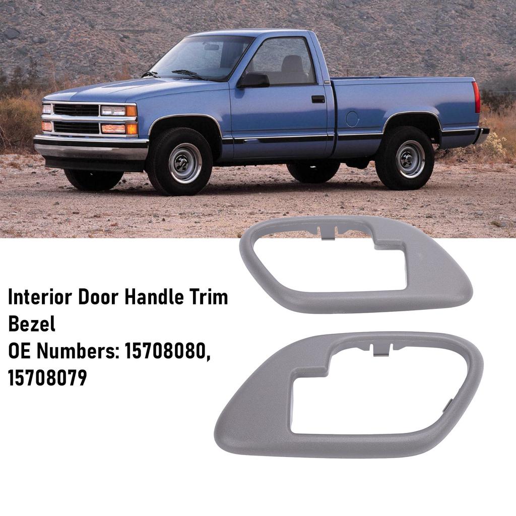 Interior Door Handle Trim Bezel Stylish Look 15708080 Seamless Fit Abrasion Proof Anti Crack Left Right for C1500 C2500 C3500