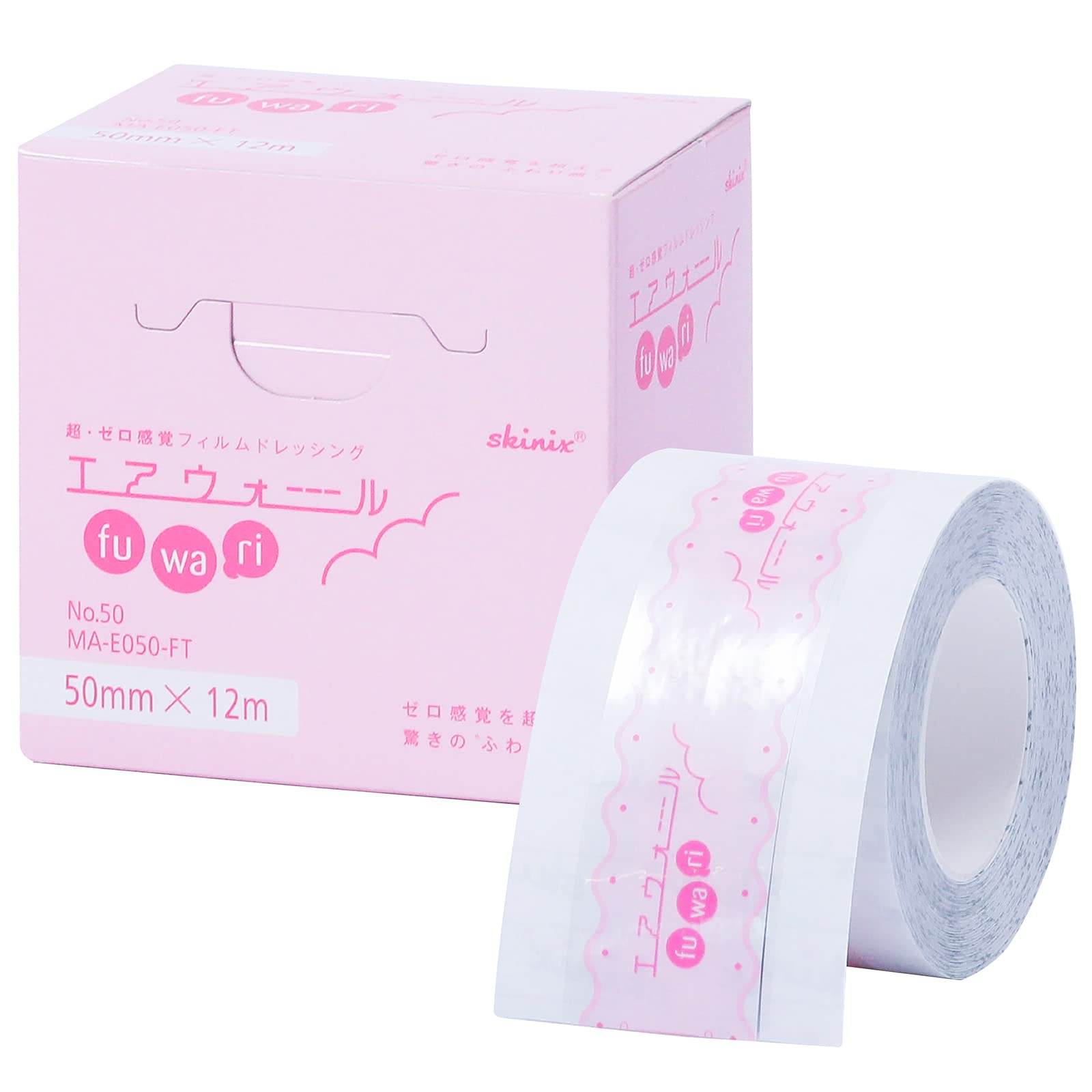 

skinix Air Wall Fuwari 50мм х 12м Ультра Нулевое Ощущение Водонепроницаемая Пленка в Рулоне Пленочная Повязка Прозрачная 1 Рулон MA-E050-FT