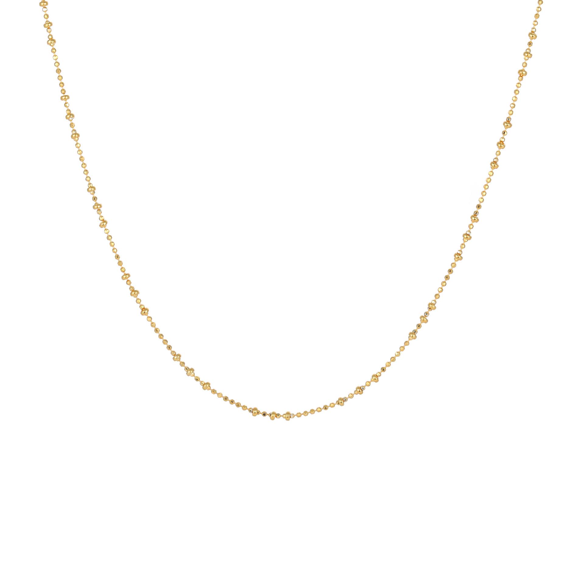 Японский Изысканный Choker из Стерлингового Серебра S925 в Форме Звезды, Позолоченный 18K, Супер Блестящая Граненная Цепочка с Бусинами S925 Silver