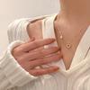 South Korea Dongdaemun Collarbone Chain Keep The Letter H Necklace Women'S Fashion Temperament Design Simple Neck Chain