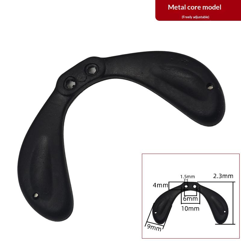 1 Pezzo Nasello per Occhiali da Ciclismo per Occhiali Sportivi da Esterno Clip Nera Regolabile Supporto Nasale Comodo Antiscivolo Vestibilità Universale
