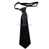 HX6F Women's School Uniform Tie Harajuku Rhinestones Vintage Pre Tied Black Necktie
