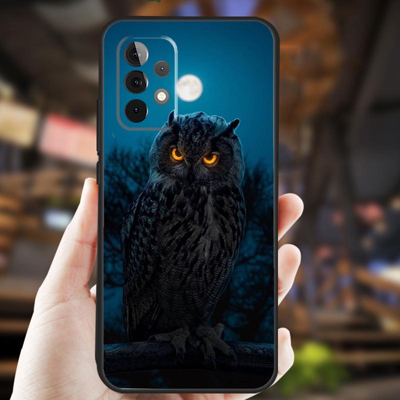 Camouflage Owl Case For Samsung Galaxy A15 A35 A55 A53 A33 A13 A36 A56 A26 A16 A22 A32 A52 A54 A34 A05 A06