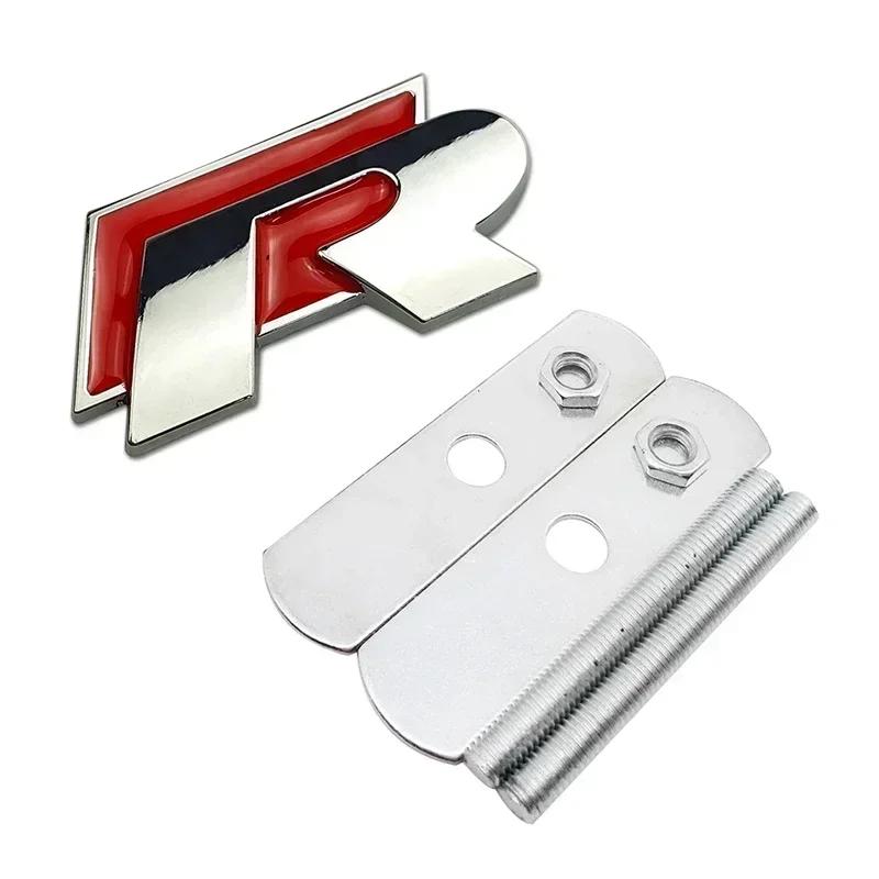2026 Hot For VOLKSWAGEN VW For Volkswagen VW R Rline Logo Metal Car Grille Emblem Rear Trunk Badge Stickers Polo Golf Jetta Beet