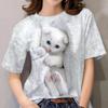 Women's Girl 3D Printed Cat Pattern Summer Casual Street Short Sleeved Top T-shirt