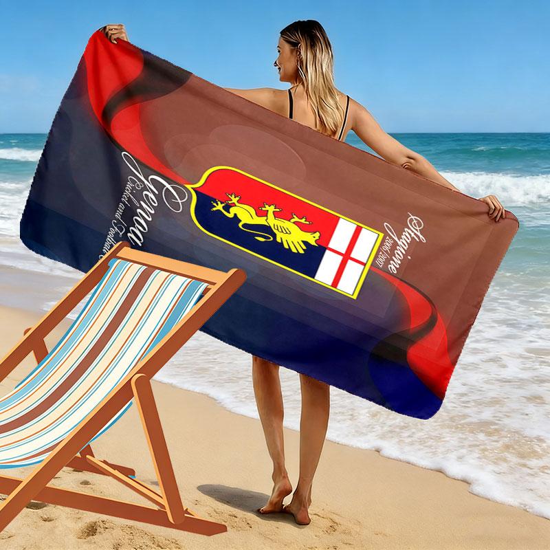 Genoa C.F.C. Logo Beach Towel, Large Soft Quick Dry Towel for Beach Camping Swimming