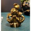 French Brown Ceramic Pagadi Ganesh Idol for Home Decor Ganesha Murti Ganpati Idol for Office