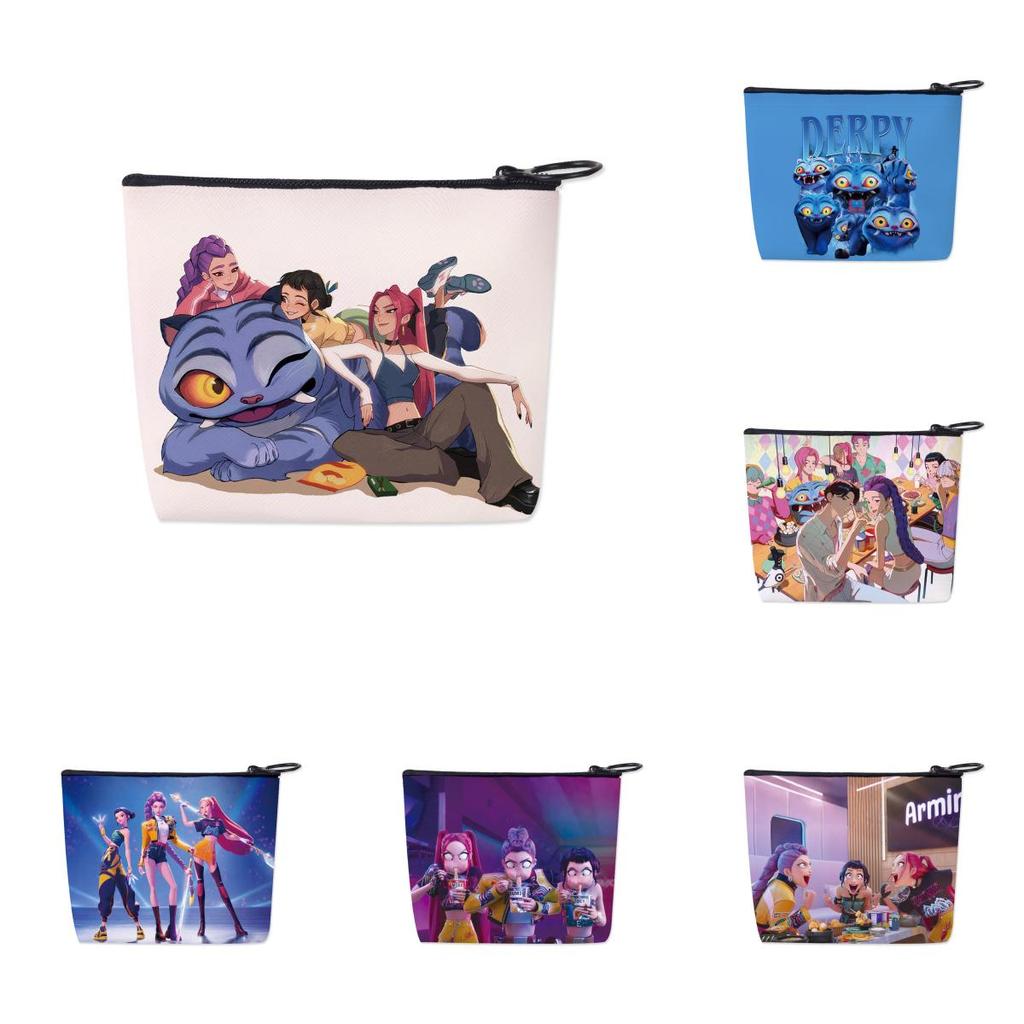 Kpop Demon Hunters Pen Case Large Capacity Pu Storage Bag For Students And Office Use