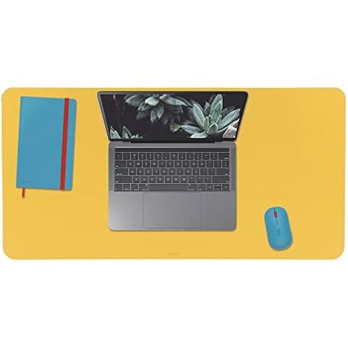 Sklisikkert skrivebordsunderlag - LEITZ - Cosy - 80 x 40 cm - Gult - For PC og skjermer