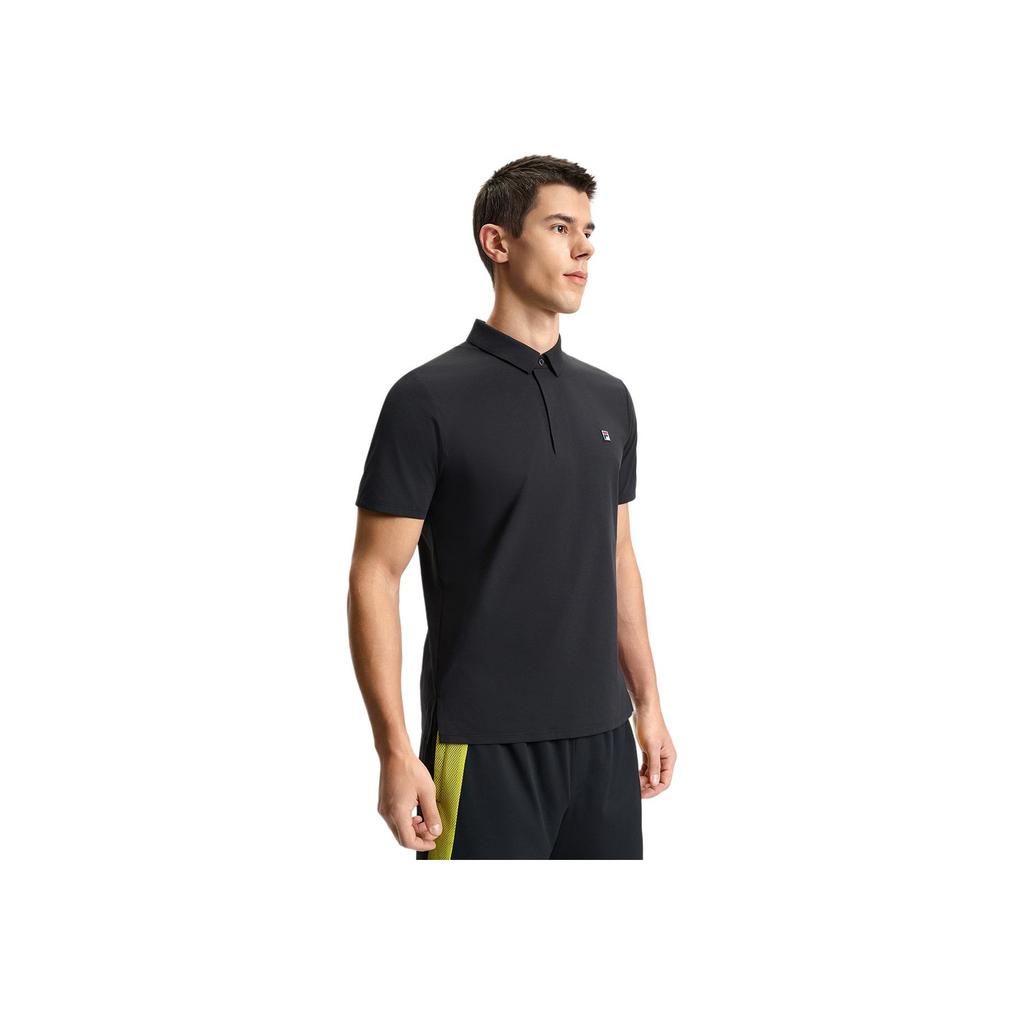 New FILA Athletics Polo Shirt Men's Pitch Black BK A11M523103F-BK
