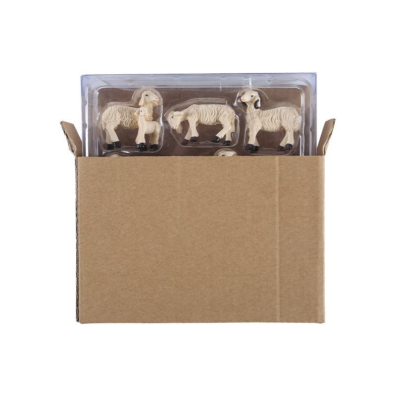 6pcs/set Kawaii Mini Sheep Animals Home Micro Fairy Figurines Miniatures Garden Decor DIY Accessories Kid Gift 6pcs a box
