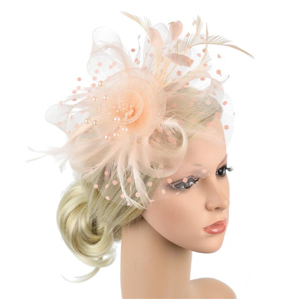 Featherweight Feather Bridal Decoration With Comfortable Fit For Wedding Race Day Events