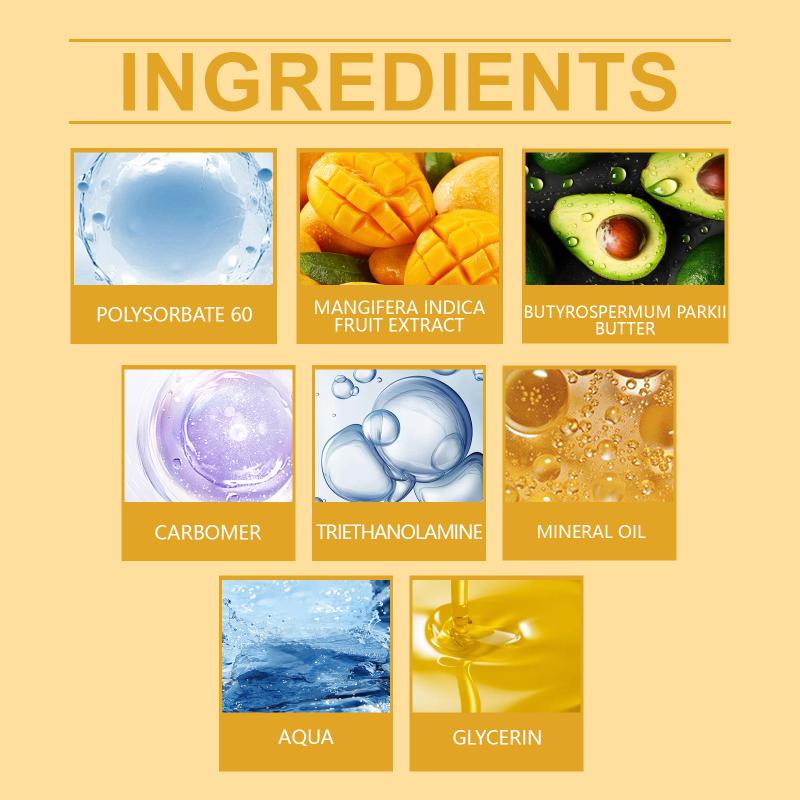 

Eelhoe 100G Mango Body Lotion For Dry Skin Repair Tender Body Lightening Dull Skin Improve Roughness Smooth Body Care Lotion one size
