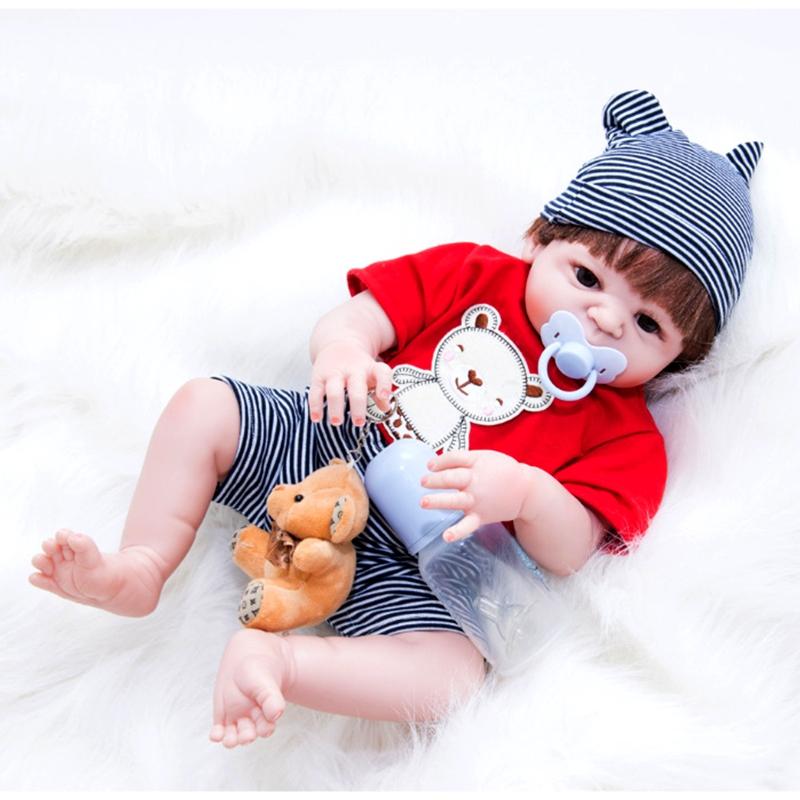 3Pcs Reborn Baby Dolls Boy Clothes 11 Inch Bear Outfit Accessories Sets Fit 11" Newborn Dolls Clothes Decorations
