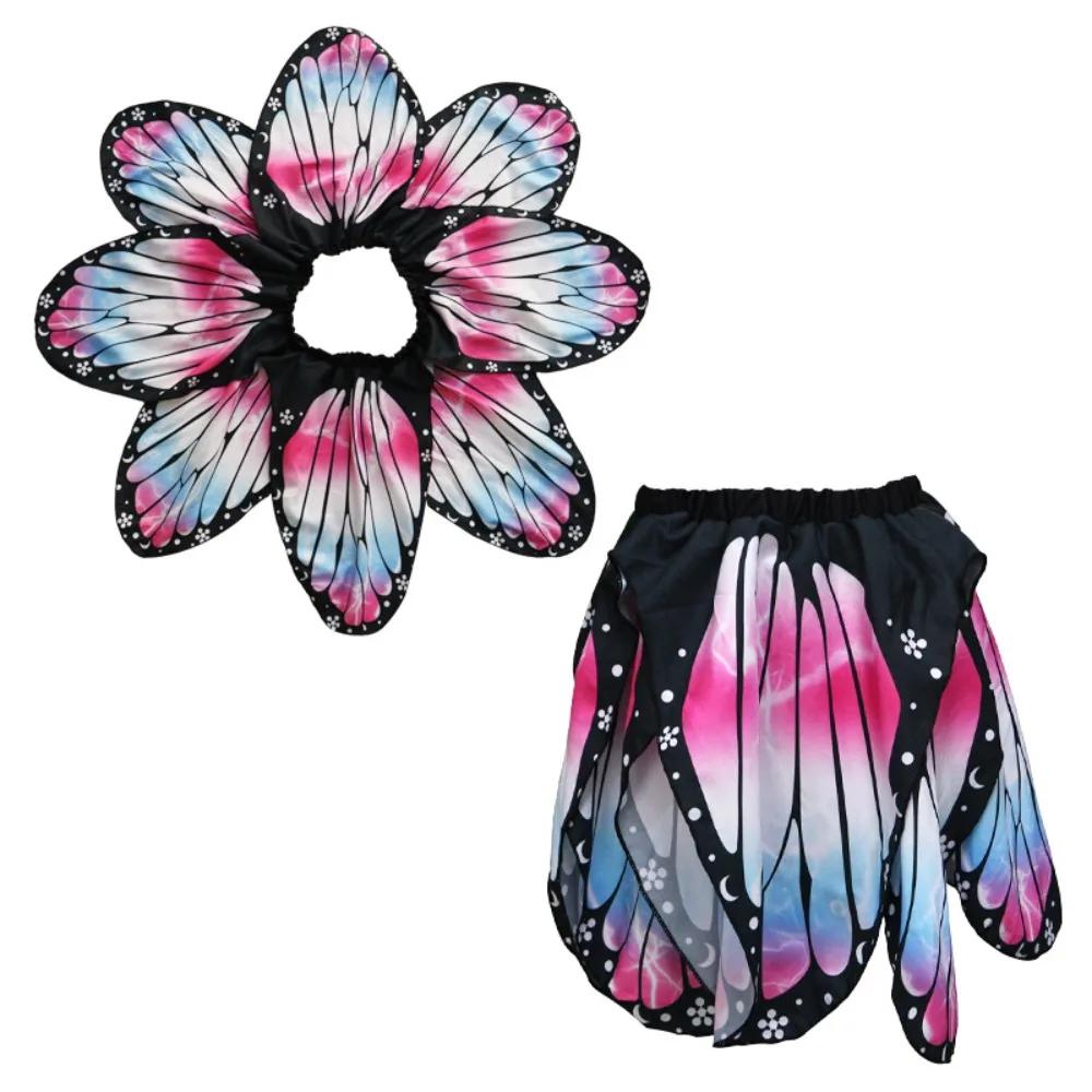Cute Chiffon Butterfly Cape Dressing Up Costume Butterfly Wings Shawl Party Props Wing Cloak Kids