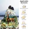 Deer Customize Your Name Blanket Lightweight Customizable Blanket Soft & Cozy for Bed Living Room Couch Nap Four Seasons Universal